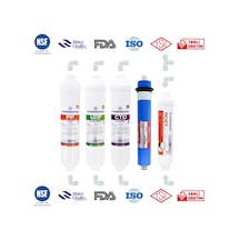 OverWater Kapalı Kasa Su Arıtma Cihazı 5 Li Inline Filtresi Seti 5 Aşamalı Özel Sarım Membran Filtre