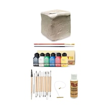 Beyaz Seramik Hamuru 6 Kg Kil Şekillendirme Set 11'Li Artdeco Akr N11.39488