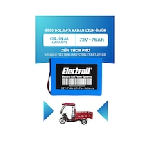 Zlin Thor Pro Batarya Standart Kapasite Lifepo4 72v 75ah Elektrikli Motosiklet Bataryası