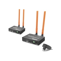 Hdmi Kablosuz Görüntü Ve Ses Aktarım Seti Loop-out 1080p 300 M Siyah Hdx1384