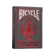 Bicycle Metalluxe Foil Back Crimson Red Kırmızı Kart Premium İskambil Oyun Kağıdı Kartları Destesi