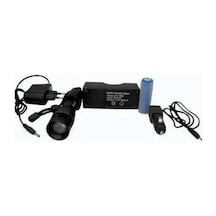 Watton Wt-012 Zoomlu Oto Şarjlı Fener Siyah