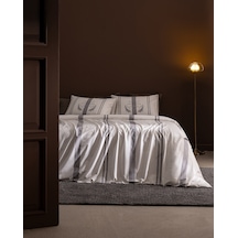 Madame Coco Leonore King Size %100 Pamuk Ranforce Baskılı Çarşaflı Nevresim Takımı - Gri 8684427302958 Çok Renkli