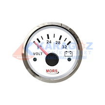 MORS VOLTMETRE BEYAZ 55MM 24V