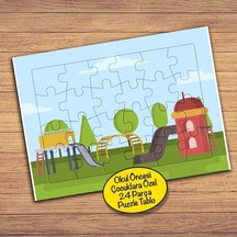 Eğlenceli Oyun Parkı Çocuklara Özel Puzzle Yapboz Tablo-196pz