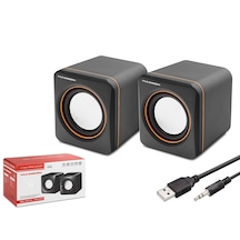 Hadron USB 2.0 Hoparlör Seti 1+1 Stereo Speaker 5W