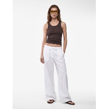 Koton Pamuklu Kaşkorse Slim Fit U Yaka Fitilli Atlet Kahverengi 6sak10387ek Kahve
