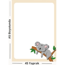 Koala Temalı A5 Not Defteri 45 Yaprak Çok Renkli