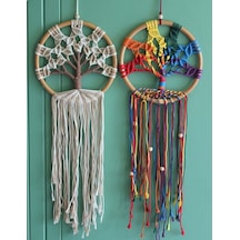Rüya Kapanı Düş Kapanı Dream Catcher Hayat Ağacı Karışık Renk