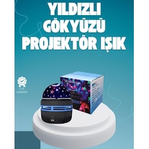 Döner Galaxy Projektör Gece Lambası - Ay Ve Yıldız Işıklı Atmosfer Lamba, Usb Bağlantılı