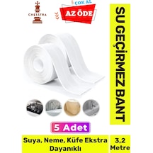 Özel Üretim Lavabo Tezgah Klozet Banyo Pencere Duş İzolasyon 3.2m Su Geçirmez Sızdırmaz Bant 5 Adet