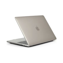 Arabulalaca Apple Uyumlu MacBook Pro 13' 2020 A2338 M1 İşlemcili Kılıf Parlak Kristal Füme