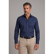 Bisse Lacivert Regular Fit Modern Pamuk Cepsiz Klasik Yaka Uzun Gömlek Gmkls250066 C39 Bisse Lacivert Regular Fit Modern Pamuk Cepsiz Klasik Yaka Uzun Gömlek Gmkls250066 C39