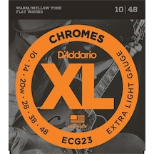 D'addario Ecg23 Chromes Flat Wound. Extra Light. 10-48 Takım Tel