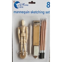 Gebzeli Sketching Set Drawing Set 8 Parça Manken+dağıtıcı+kalem Zımpara+kalem+silgi+kalemtraş