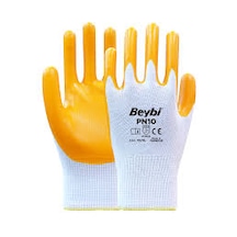 Beybi Pn10 Polyester Örme Nitril Eldiven 12 Adet