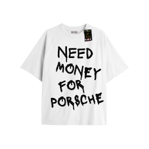 Flood Of Style Beyaz Oversize T-shirt Money Özel Tasarım