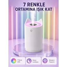 Oda Nemlendirici Led Işıklı Ultrasonik Buhar Makinesi Aroma Difüzör - Lisinya Renkli