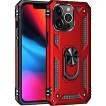 Apple Uyumlu iPhone 13 Pro Max Kılıf Vega Tank Standlı Yüzüklü Mıknatısl (526365062)