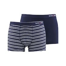 Blackspade Erkek Boxer 2Li Paket Stripes 9551 - Lacivert
