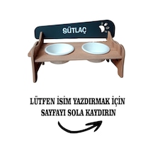 Kedi&köpek Su Ve Mama Kabı-özelisimbaskılı-meşe-antmdf-2kademe-küçükortaırk-seramikbeyazkase-2 400