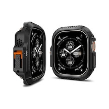 Apple Watch 49mm Ultra 4/3/2/1 İle Uyumlu Kılıf Lock Fit Black - Acs06208 Çok Renkli