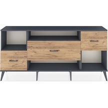 Arges Konsol 2 Raflı 3 Çekmeceli 176x30x83 Antrasit-antrasit/çam Antrasit/çam