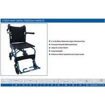 Medikaltec Comfort Plus Ky9003 Hafif Çantalı Tekerlekli Sandalye