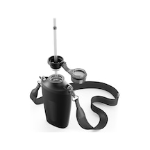 23oz Paslanmaz Çelik Seyahat Şişesi Taşınabilir Spor Su Şişesi Omuz Askılı Pembe