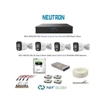 2mp 4 Kameralı Sesli Dış Ortam Ahd Full Kamera Set 500gb Disk Neu-xvr104-fhd Neu-ab102-28-ca-126251