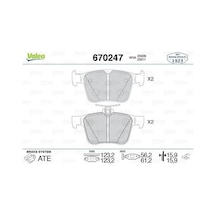 Valeo 670247 Arka Fren Balatası A3 Golf Vıı 8v1 1.2 Tfsı 1.4 Tfsı 1.6 Tdı 2.0 Tdı S3 04 11 8v0698451a