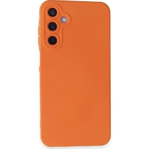 Newface Samsung Galaxy Uyumlu A25 5g Kılıf Nano İçi Kadife Silikon - Turuncu - Özel Seri 8683140698157