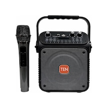Ten,5'' Taşınabilir Rehber Anfi + Kablosuz El Mikrofonlu Bluetooth Lu Mevlüt Ve Organizasyon Ses Sistemi