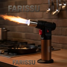 Icq Lighter Power Xhg-8b77 Jet Pürmüz Torch Çakmak Yüksek Hassasiyetli Bütan Alevi Kahverengi