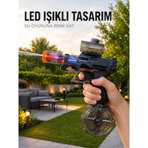 Mey İthalat Şarjlı Otomatik Su Tabancası 8-12 Metre Menzilli Led Işıklı Büyük Su Hazneli