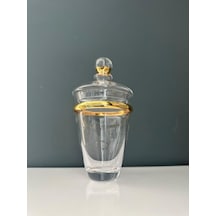 Decorıum Cam Kavanoz Kapaklı Dalıa Altın M06466-ab