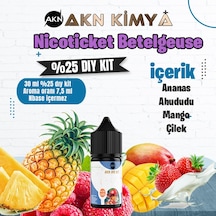 Nicoticket Betelgeuse Yoğun Dıy Kit Çilek Ananas Mango Gıda Aroması %25 Oranda Aroma İçerir Hazır Değildir 30 Ml