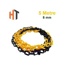 Plastik Zincir Sarı-siyah Kalın 8mm 5 Metre