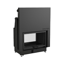 Echa Tech Asansörlü Tünel Çelik Şömine Haznesi 80 X 51 Çift Yüzlü