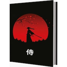 Deffter Japanese Samuray 14 20 Sert Kapak Çizgisiz Defter Standart