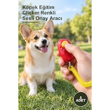 5 Adet Köpek Eğitim Clicker Renkli Sesli Onay Aracı