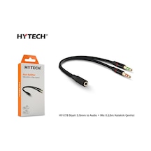 Hytech  Hy-X78 Siyah 3.5Mm To Audio + Mic 0.15M Kul