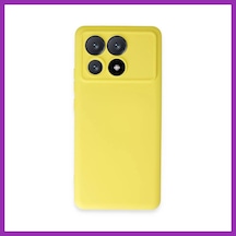 Bezos Poco X6 Pro Uyumlu Kılıf Nano İçi Kadife Silikon - Sarı Bty