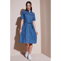 Fashion Friends Bayan Elbise 25y0108k1 Mavi Mavi