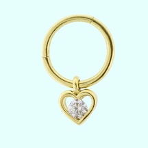 Altın Halka Piercing Kalp 14 Ayar (534221459) Altın