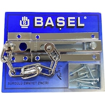 Başel Sürgülü Kapı Emniyet Zinciri Krom