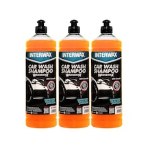 Interwax 3 Adet - Cilalı Oto Şampuanı 1L