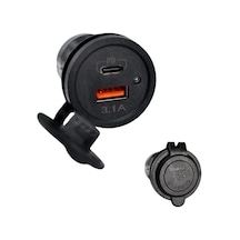 Shuıvan Usb Type C Girişi 3.1ah Usb İphone Kapaklı Şarj Söketi-1508