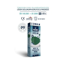 Musk Kf94 Kore Tipi Ffp2 Maske Yeşil Renk 10 Adet