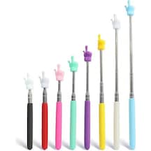 Parmak Okuma Çubuğu Geri Çekilebilir Paslanmaz Çelik Hafif Taşınabilir Öğretim Çubuğu Beyaz Tahta İşaretçi El Sunumu Teleskopik Çubuk